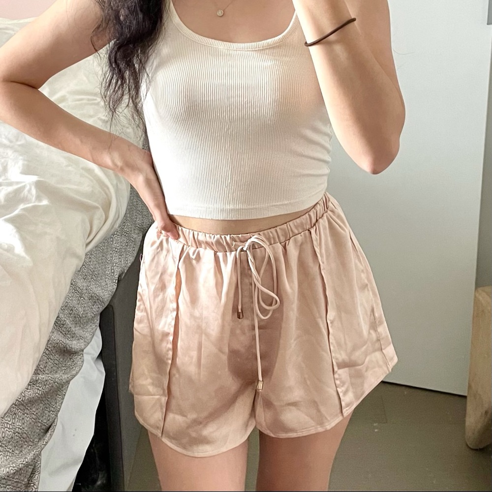 Sabo Skirt Satin Champagne Shorts